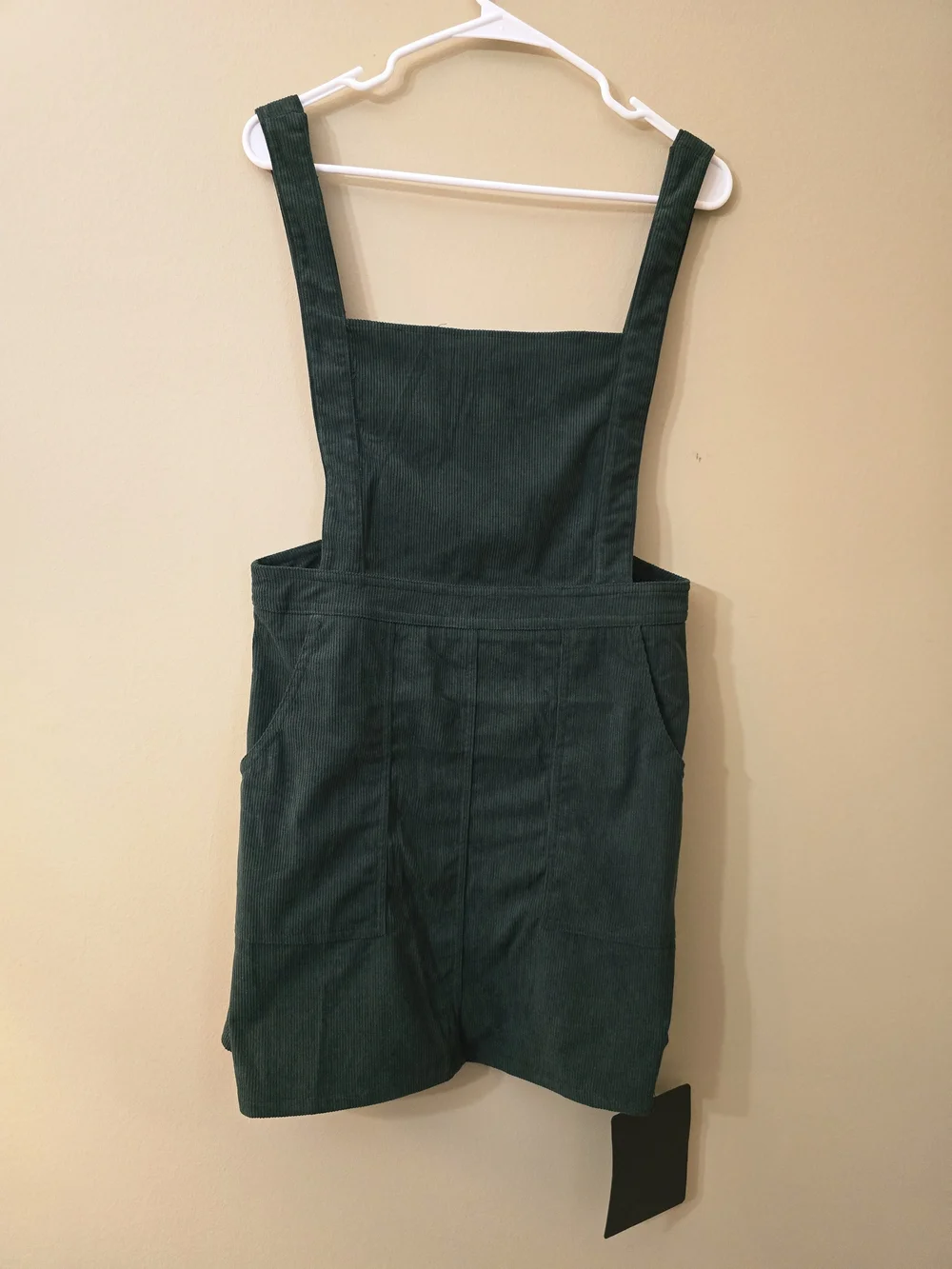 Lulu's Forest Green Corduroy Pinafore Dress Size L